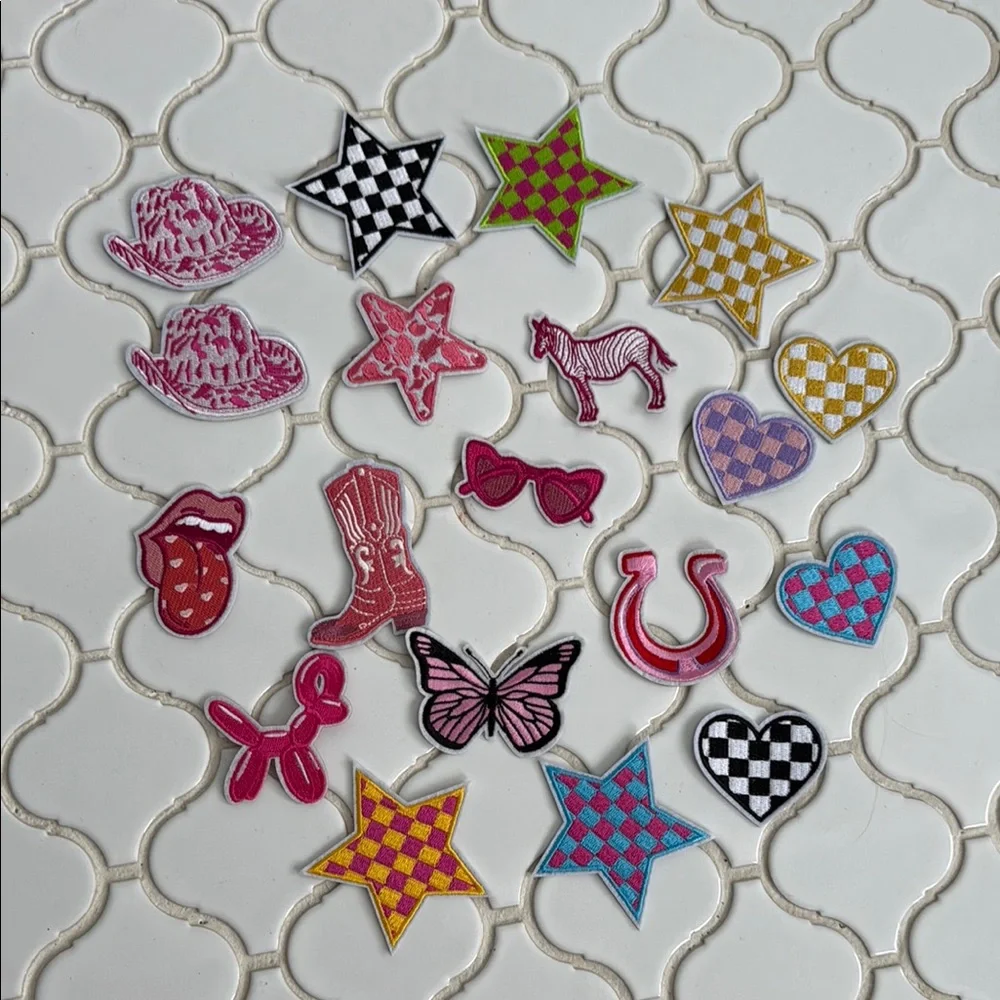 So many patches! Hearts, disco balls, letters, etc. - Picture 15 of 15